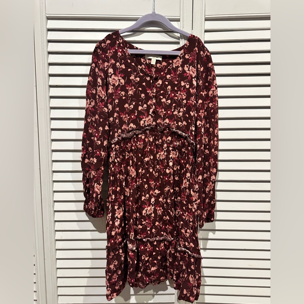 Chelsea & Violet Floral Kids Dress - Brown and Pink
